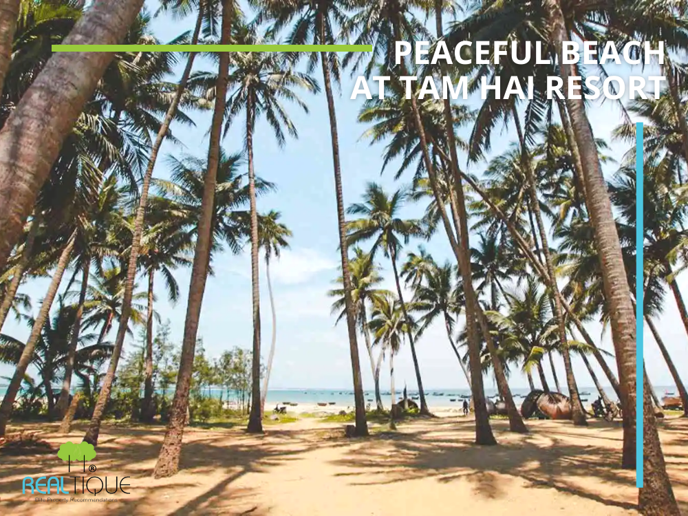 Le Domaine De Tam Hai has a private beach at the mouth of the Truong Giang River. 