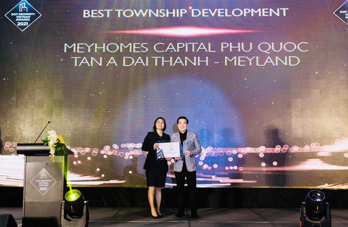 Meyland received the award for Best Urban Development Project 2021 at the Dot Property Vietnam Awards 2021