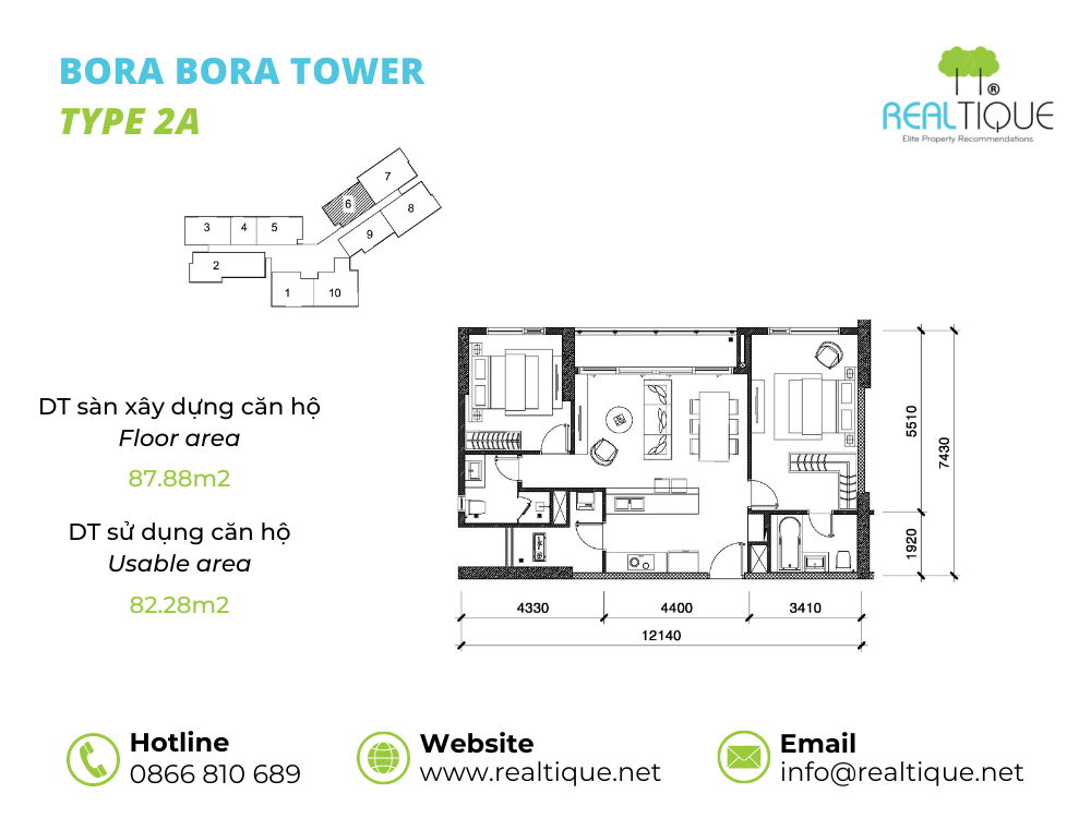 Bora Bora Apartment 2 bedrooms - 2A