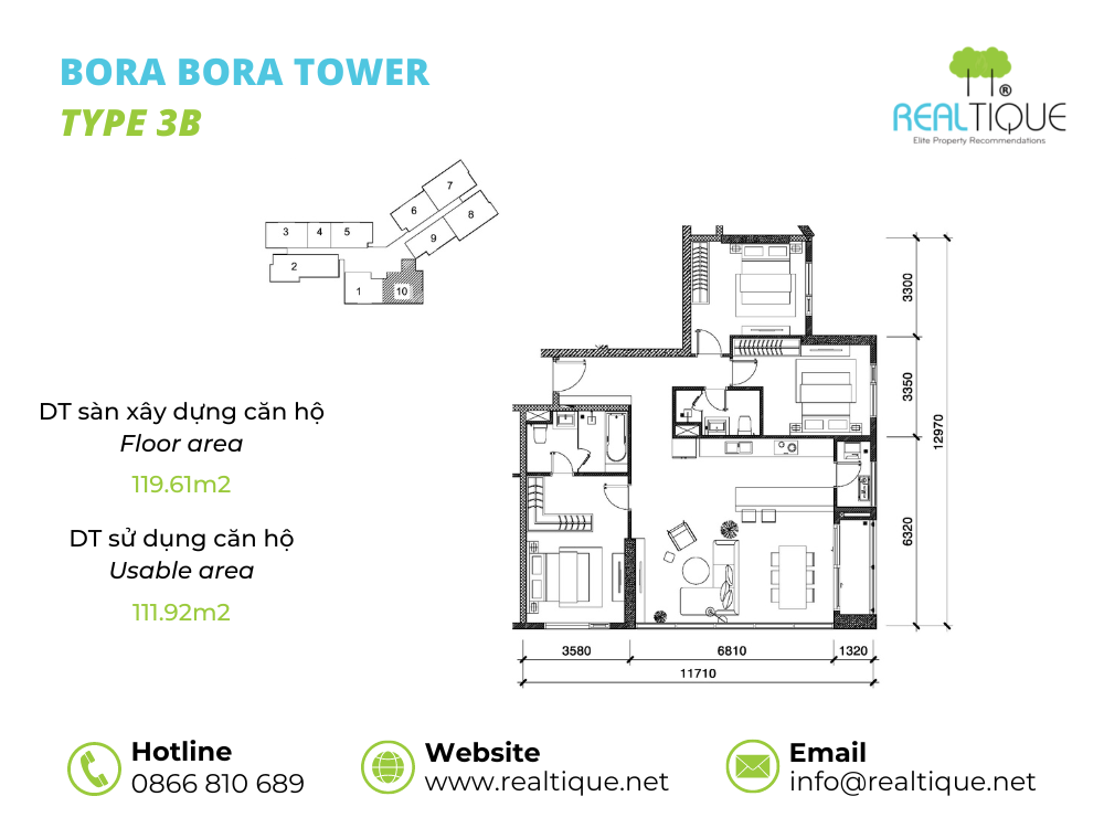 Bora Bora Apartment 3 bedrooms - 3B