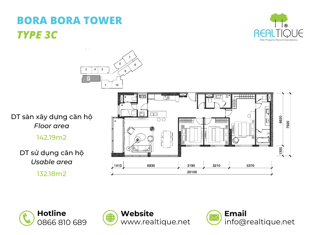 Bora Bora Apartment 3 bedrooms - 3C
