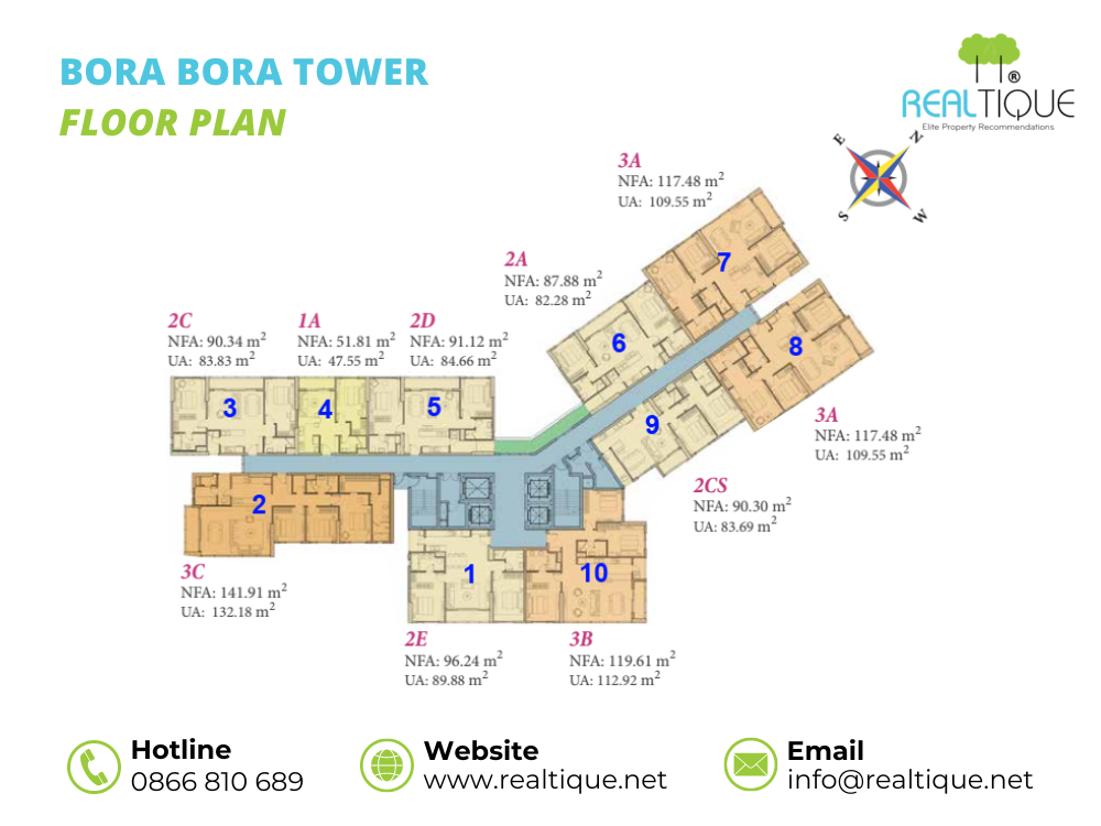 The floor plan of Bora Bora at Diamond Island