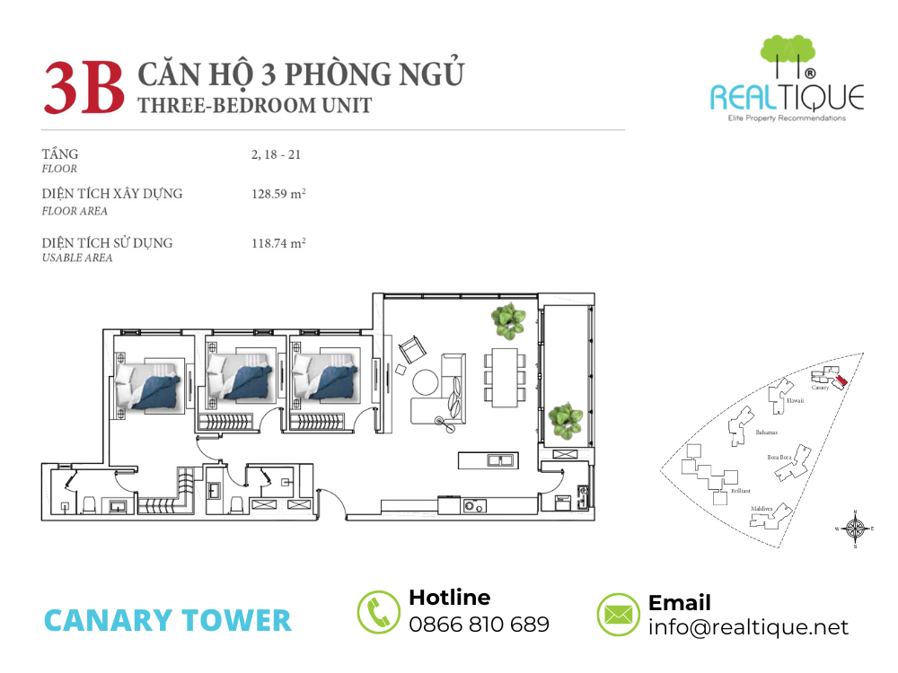 Căn hộ Canary 3B