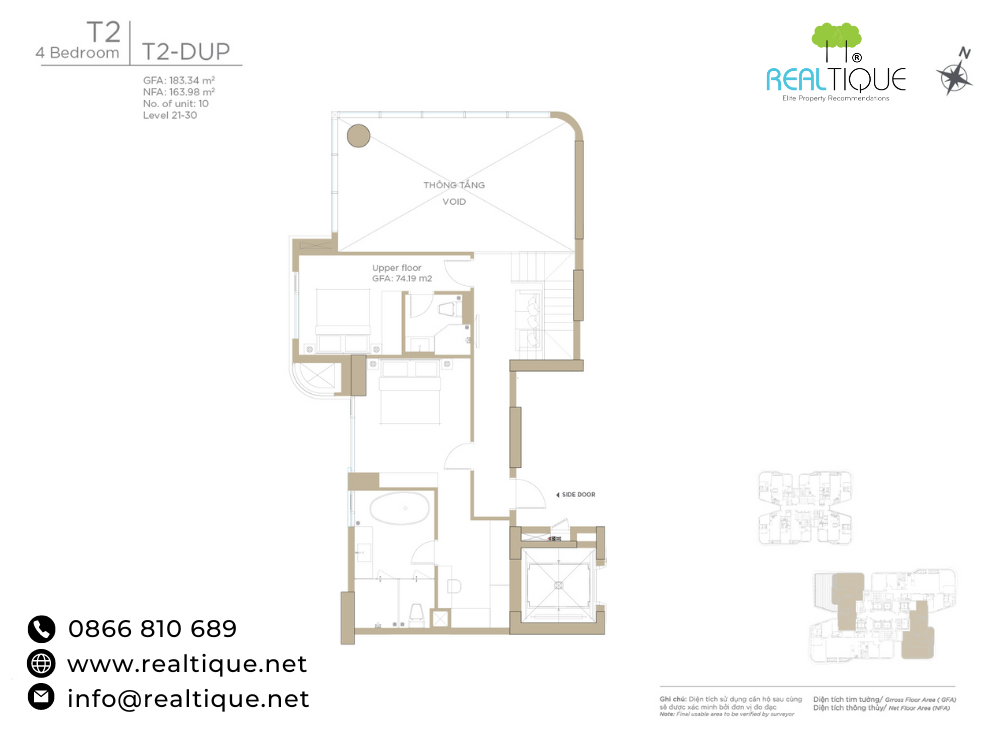 Layout Duplex Tháp T2 Thủ Thiêm Zeit River
