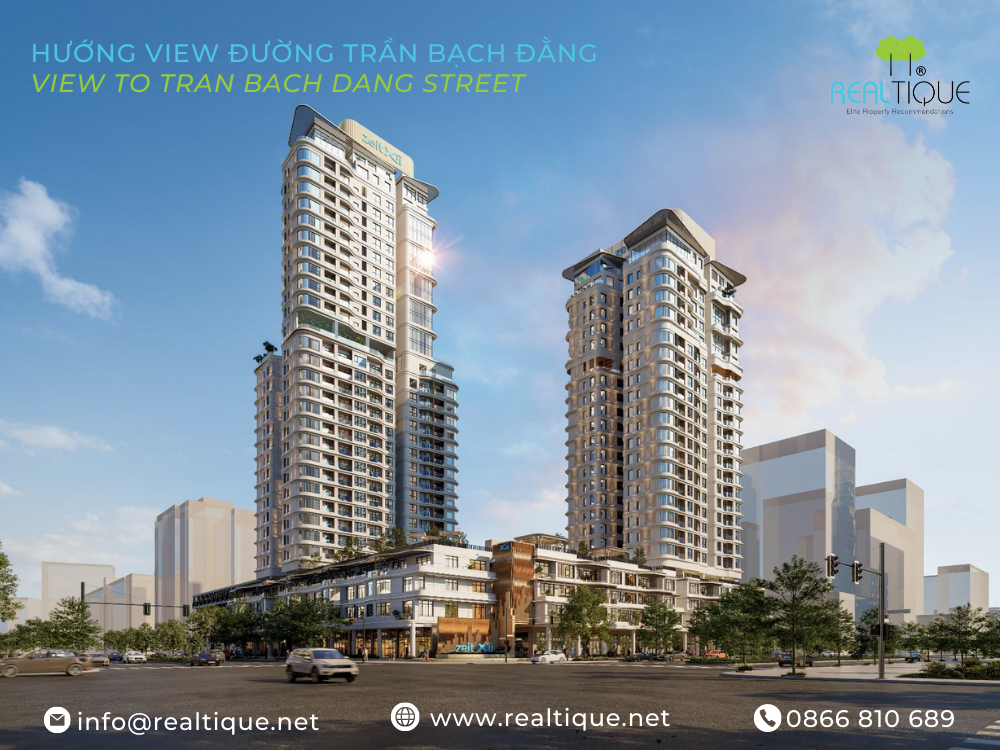 Phối cảnh view Đại lộ Vòng Cung (Trần Bạch Đằng) dự án Thủ Thiêm Zeit River
