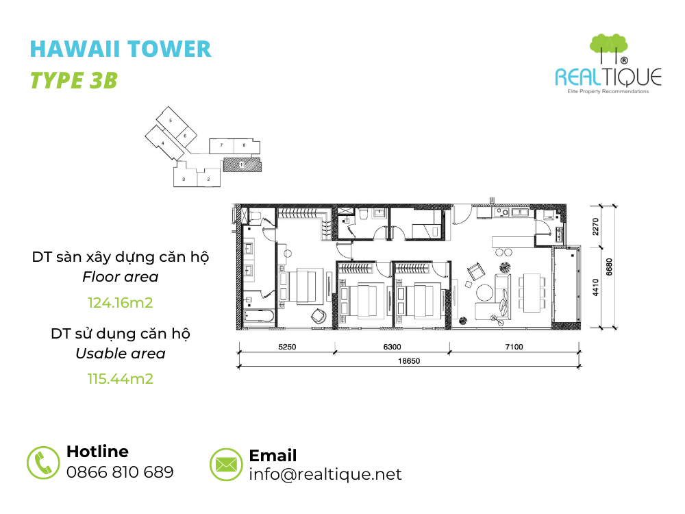 Hawaii 3 bedrooms apartment - 3B