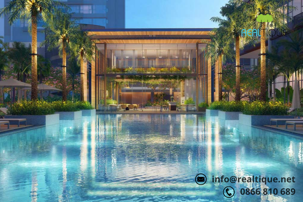 Swimming pool at Thu Thiem Zeit River