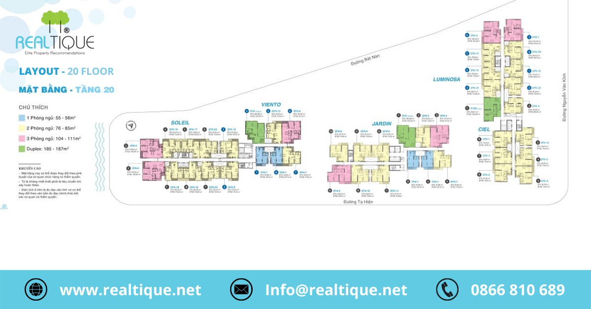 One Verandah 20th-floor plan