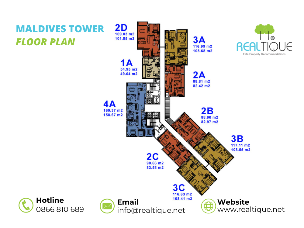 The floor plan of Maldives at Diamond Island