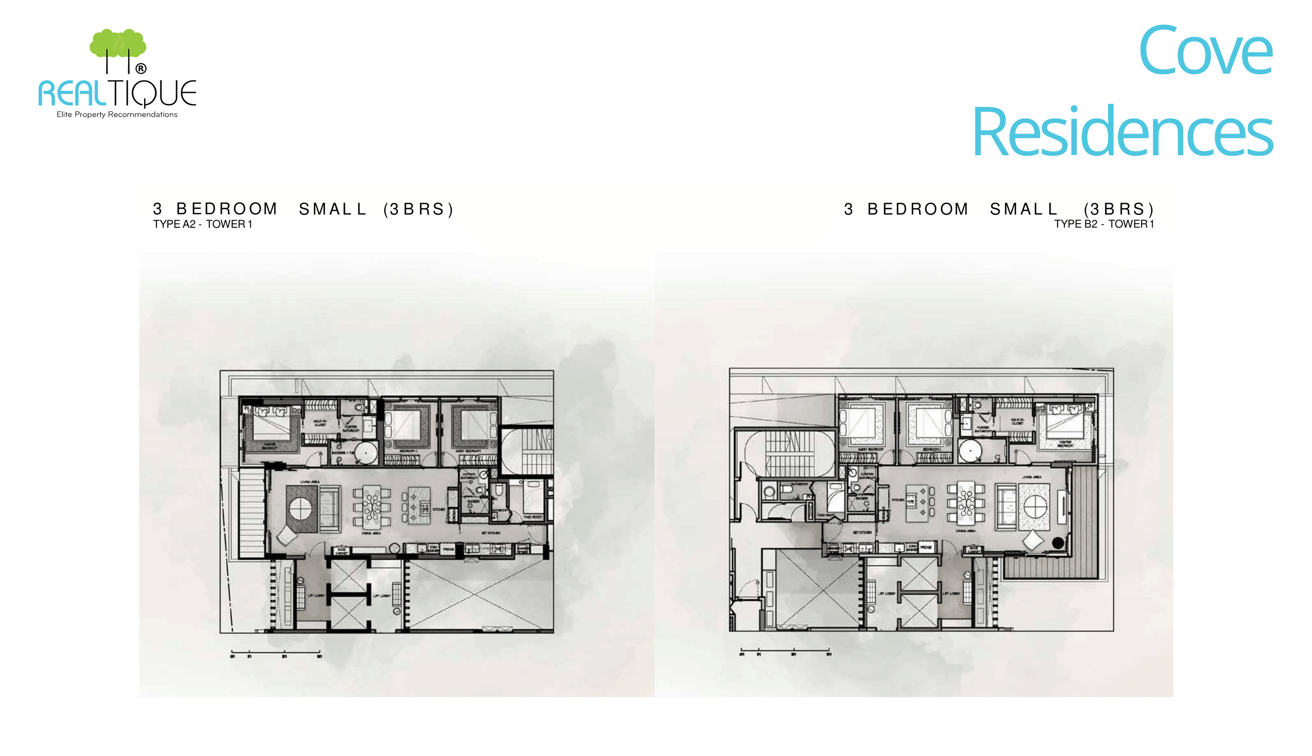 3 Bedroom Small Layout of Cove Residences (MU11)