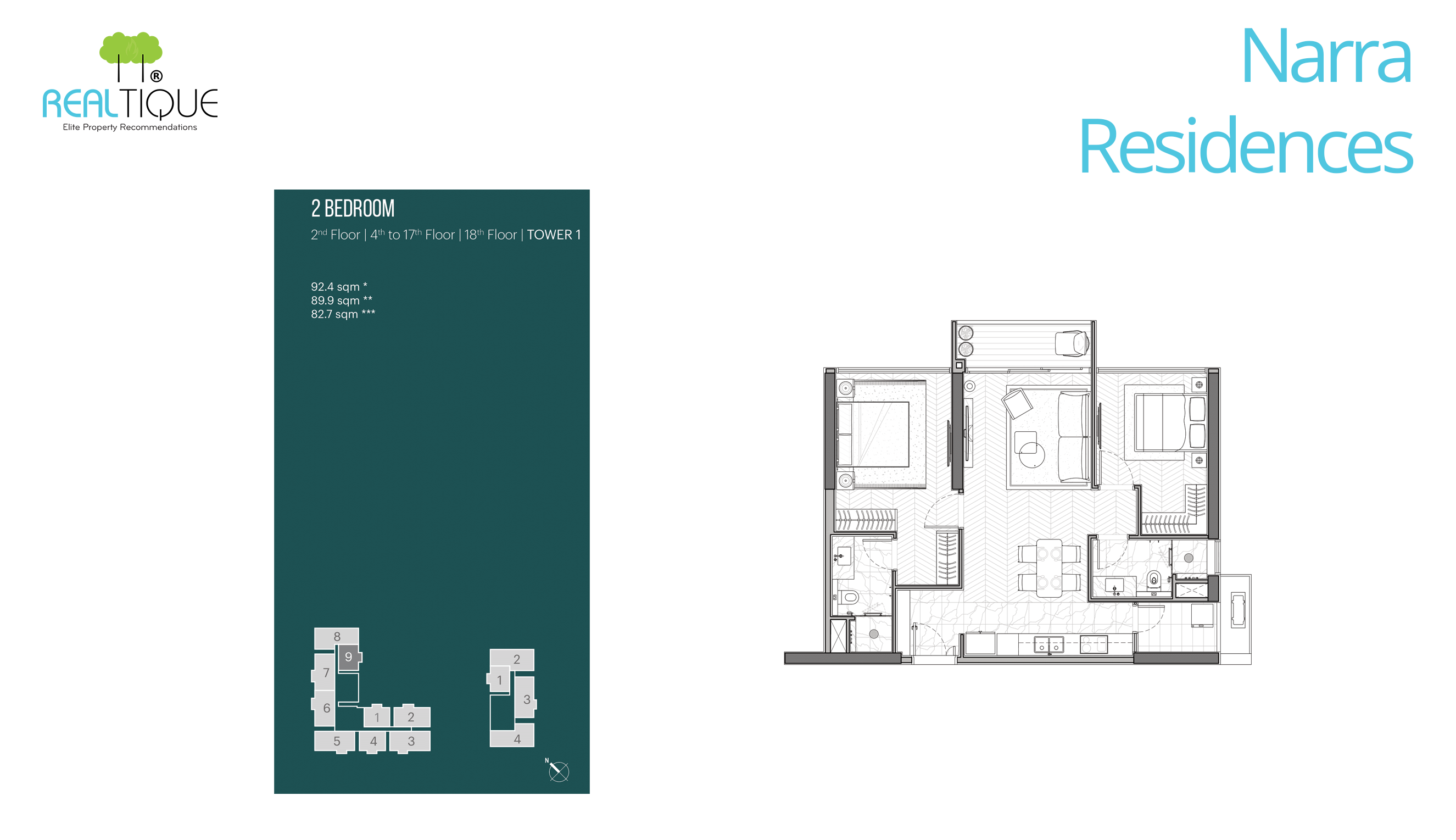 2 Bedroom Layout of Narra Residences (MU8)