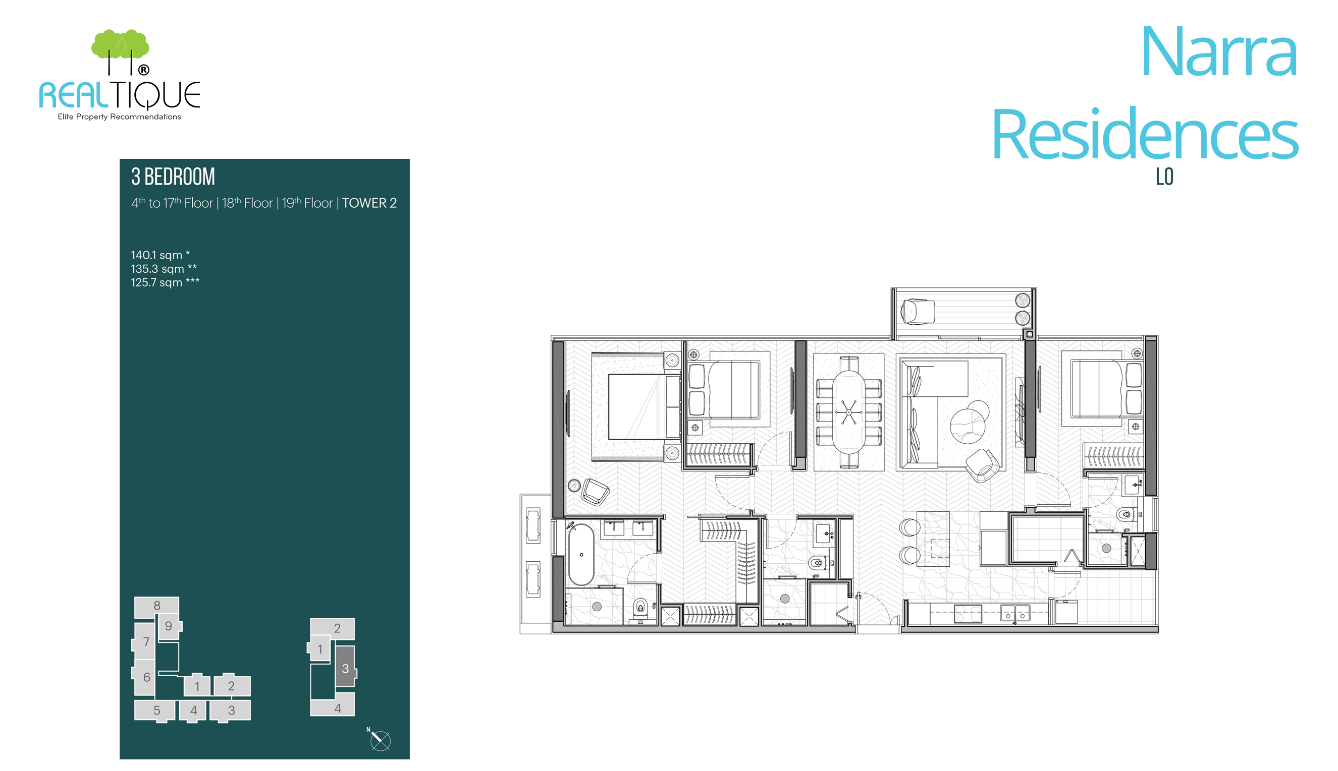 3 Bedroom Layout of Narra Residences (MU8)