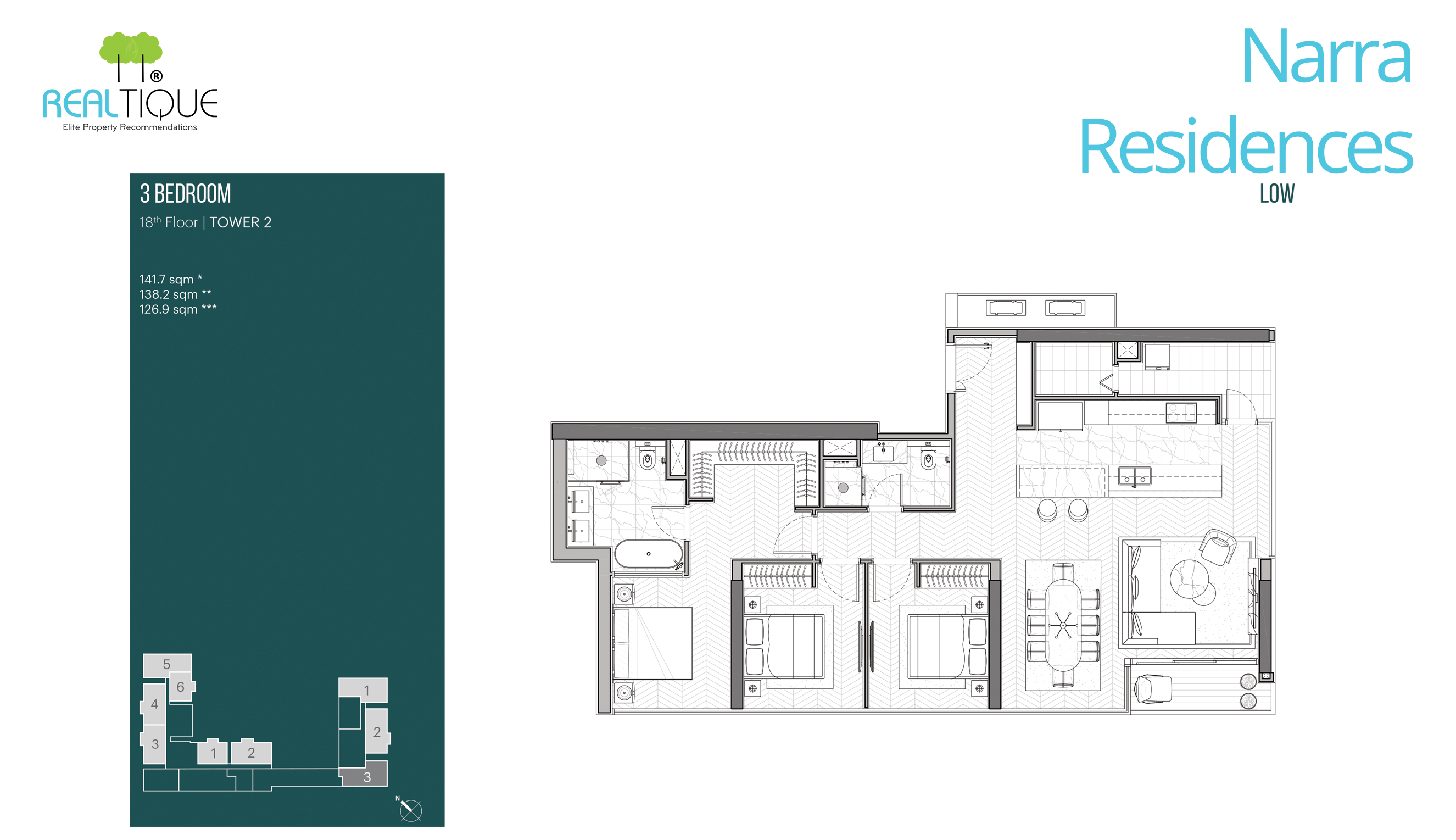 3 Bedroom Layout of Narra Residences (MU8)