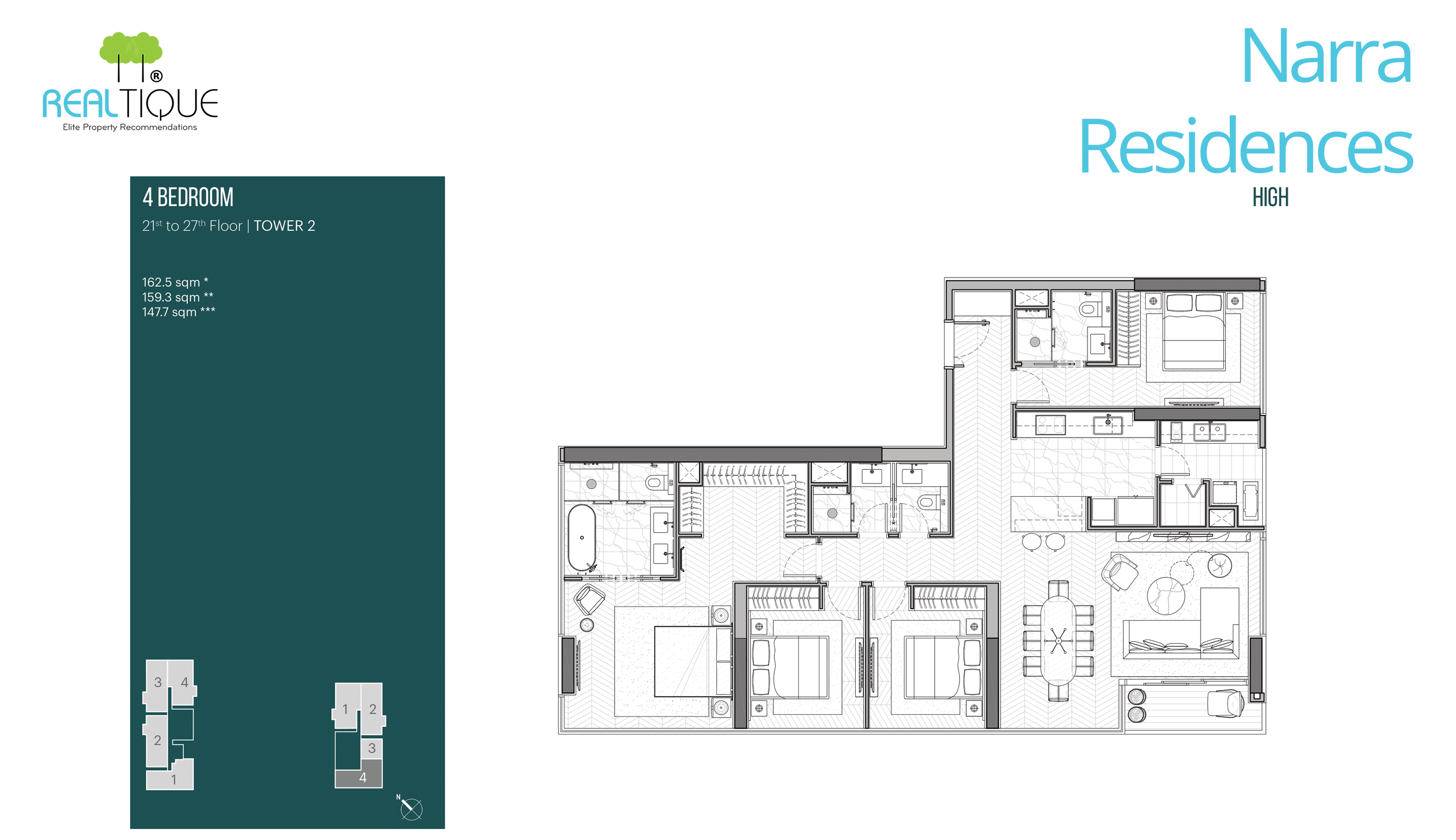 4 Bedroom Layout of Narra Residences (MU8)