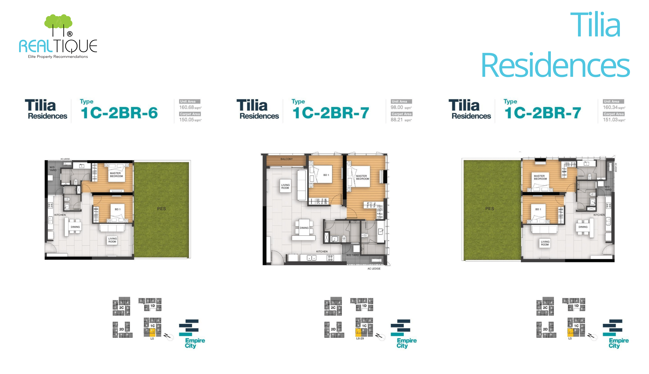 Detailed Layouts of T1C Tower of Tilia Residences (MU7)