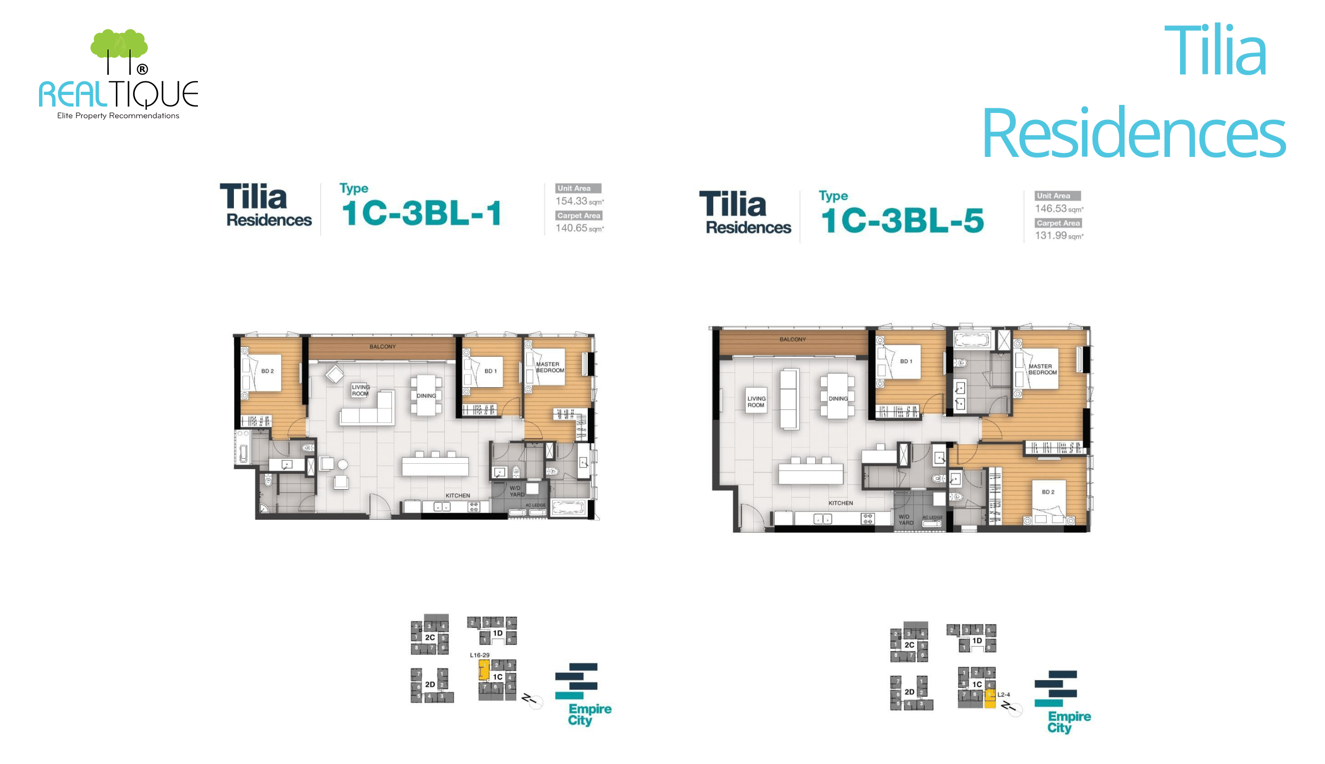 Detailed Layouts of T1C Tower of Tilia Residences (MU7)