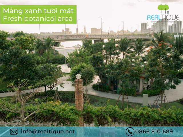 Diamond Island được đầu tư nhiều mảng xanh