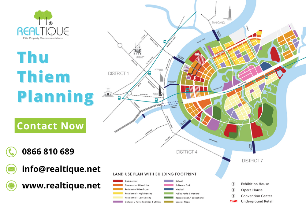 The master plan of Thu Thiem's new urban area