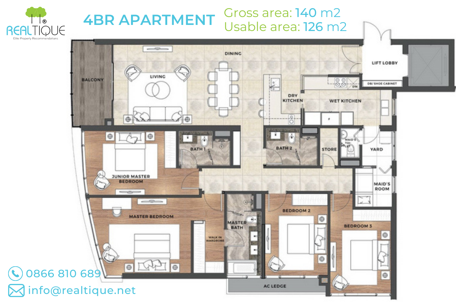 4BR Floor Plan the river thu thiem