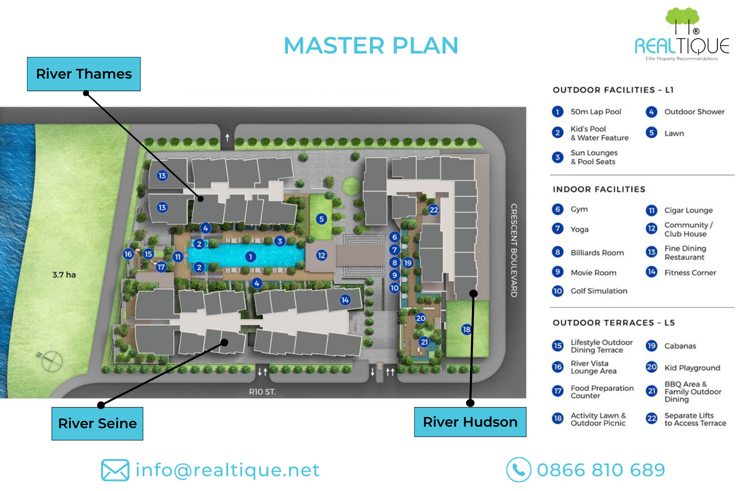 The River Thu Thiem master plan of 3 blocks