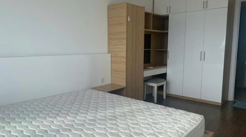 Hallway with built-in cabinetry at Estella Heights apartment