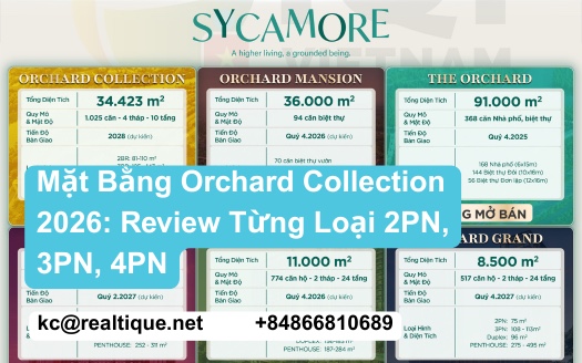 Orchard Collection mặt bằng layouts — Mat Bang Orchard Collection 2026 2pn