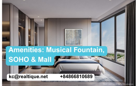 Masteri Cosmo Central amenities district-level featuring largest musical fountain Southeast Asia SOHO Commercial 123000m2 shopping mall