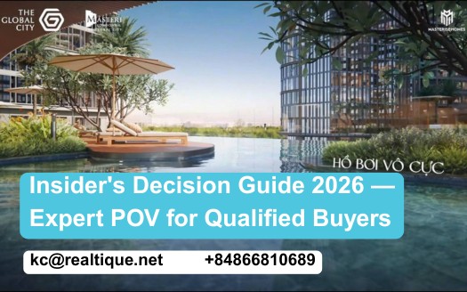 Masteri Cosmo Central insiders decision guide 2026 expert POV Oliver Le IFC AUM 100B 12000 professionals 5-10 year ecosystem window