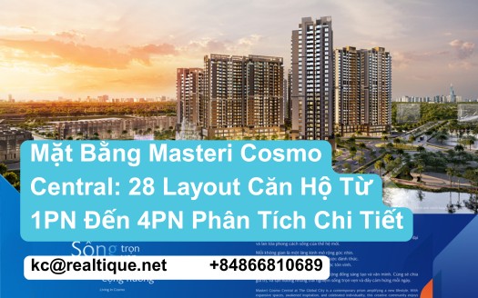 Mặt bằng Masteri Cosmo Central 28 layout căn hộ 1PN 2PN 3PN 4PN tháp A B1 B2 gallery đầy đủ bố cục