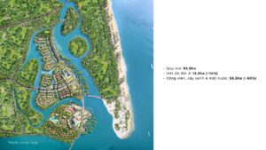 Haus Coastal Quang Ngai 94ha master plan aerial overview | Tổng quan 94ha aerial