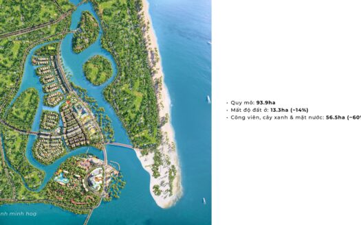 Haus Coastal Quang Ngai 94ha master plan aerial overview | Tổng quan 94ha aerial