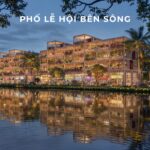 Haus Coastal Festival Riverside Street at night | Phố lễ hội bên sông night render