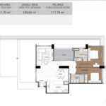 Layout căn C1 Garden The Berkley — 2 phòng ngủ 144m² có sân vườn riêng | C1 Garden 144m² 2BR layout with private garden