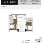 Layout căn C3A The Berkley — 2 phòng ngủ 81m² compact | C3A 2BR 81m² compact unit layout