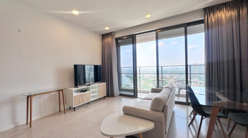 Detail of bedroom interior at The Nassim Tower A apartment