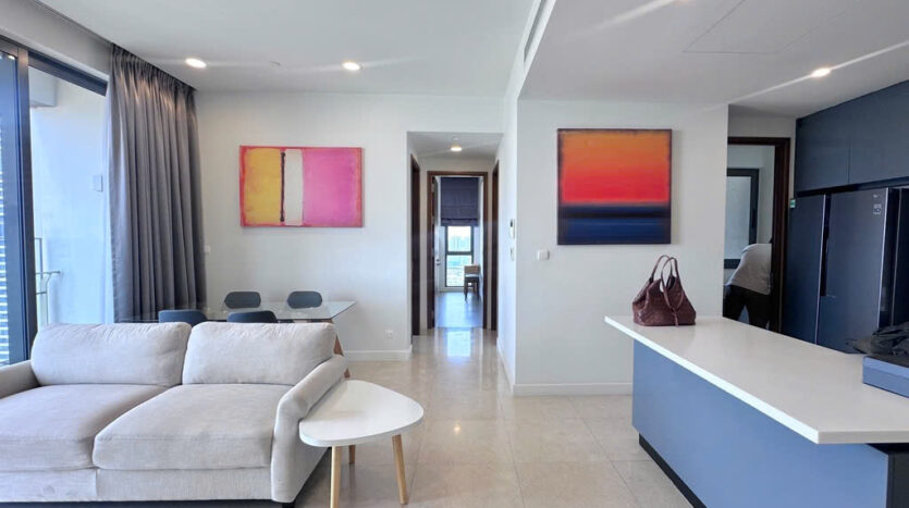 Detail of master bedroom at The Nassim Tower A apartment