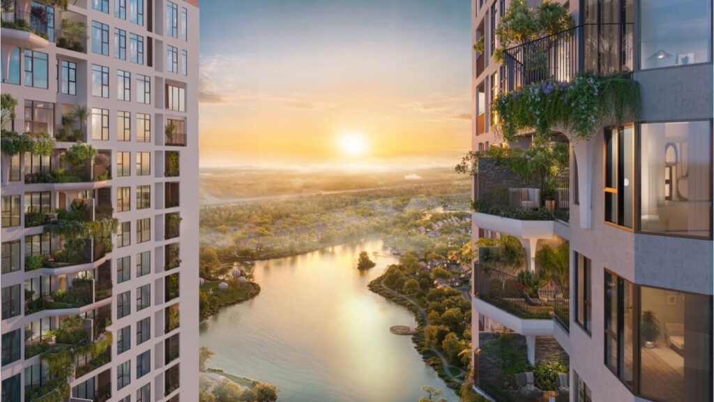 Trục căn 2PN có vườn 3D phối cảnh nội thất 2 phương án Forest Onsen | 2BR with-garden 3D interior renderings Forest Onsen