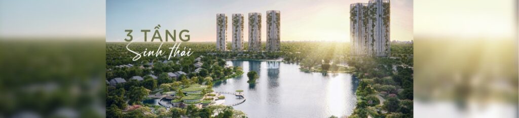 3 tầng sinh thái Forest Onsen 4 tháp R1-R2-F1-F2 trực diện Hồ Thiên Nga | 3 ecological levels Forest Onsen 4 towers facing Swan Lake