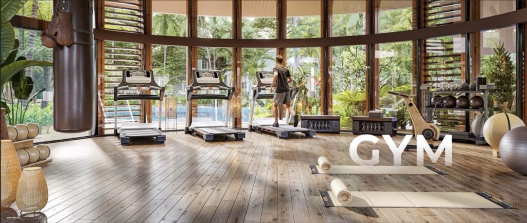 Phòng tập gym ngoại khu Eco Retreat | External gym facility Eco Retreat