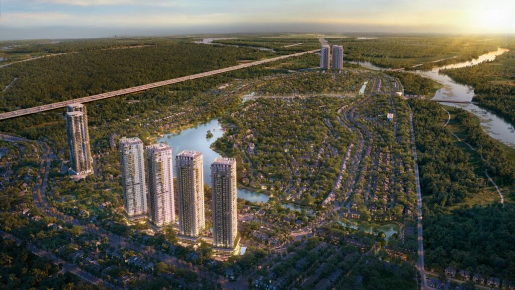 Phối cảnh kiến trúc Forest Onsen 4 tháp song sinh | Forest Onsen four twin towers architecture perspective