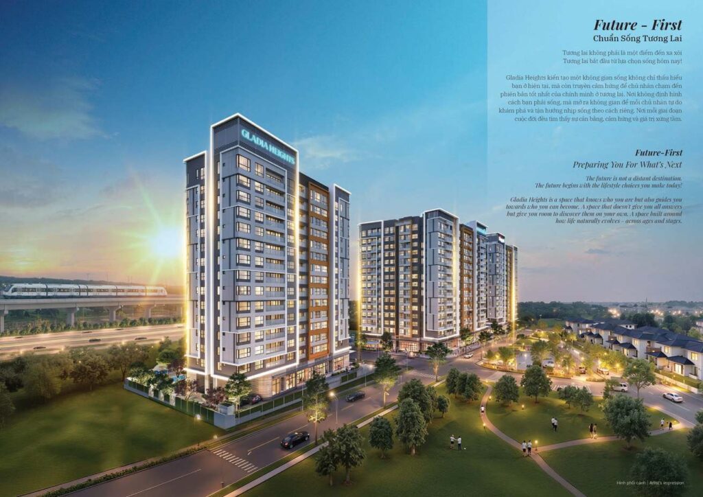 Gladia Heights chuẩn sống tương lai Future First cạnh tuyến metro khu Đông | Gladia Heights Future First living near metro East Saigon