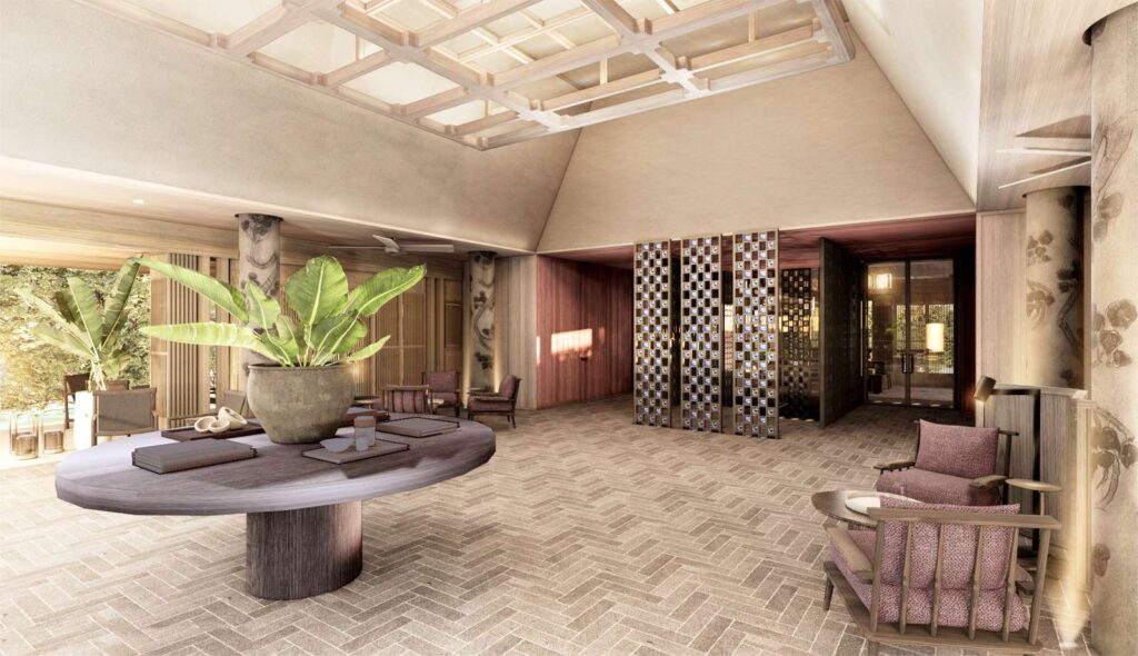 Sảnh đón Arrival Lobby Mandarin Oriental Đà Nẵng | Arrival lobby render