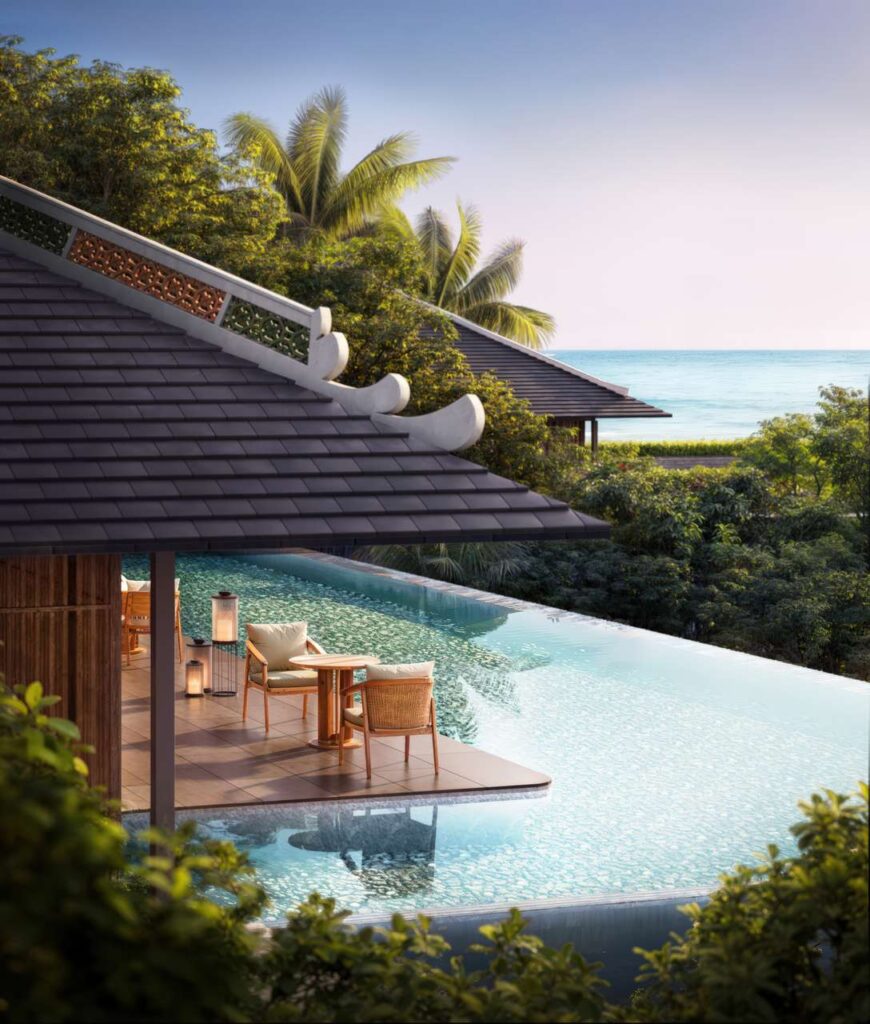 Hồ bơi vô cực bên biển Mandarin Oriental Đà Nẵng | Beachside infinity pool render