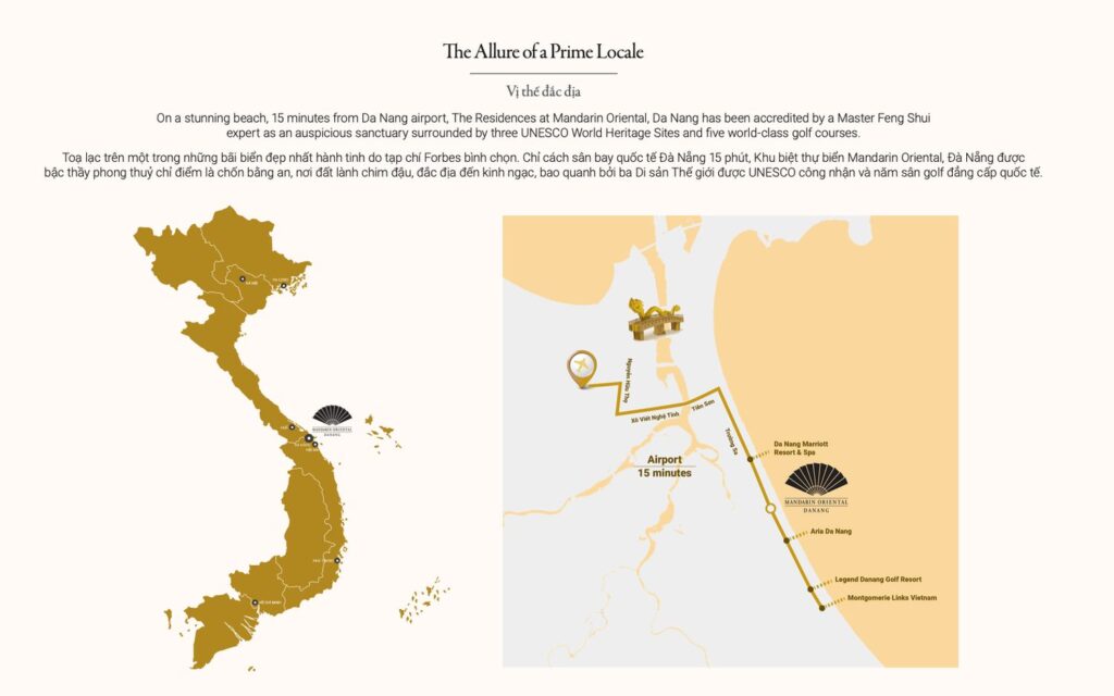 Bản đồ vị trí Mandarin Oriental Đà Nẵng đường Trường Sa | Mandarin Oriental Da Nang location map