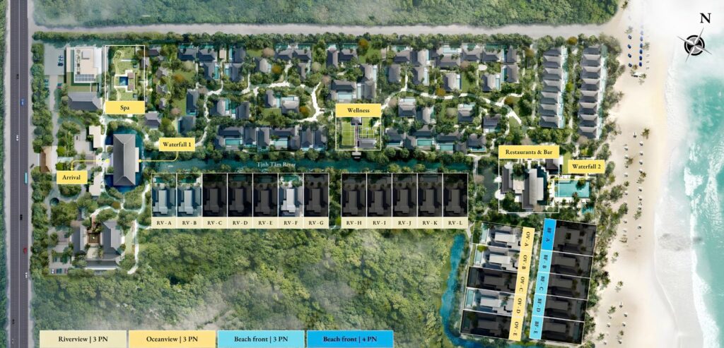 Bản đồ tiện ích quanh Mandarin Oriental Đà Nẵng | Amenities map around Mandarin Oriental Da Nang