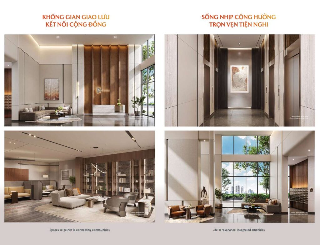 Sảnh cộng đồng và không gian giao lưu cư dân Nexus Zone The Global City | Nexus Zone community lounge render