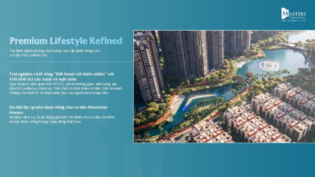 Không gian xanh và mặt nước The Global City cảnh quan WATG | The Global City green space WATG landscape