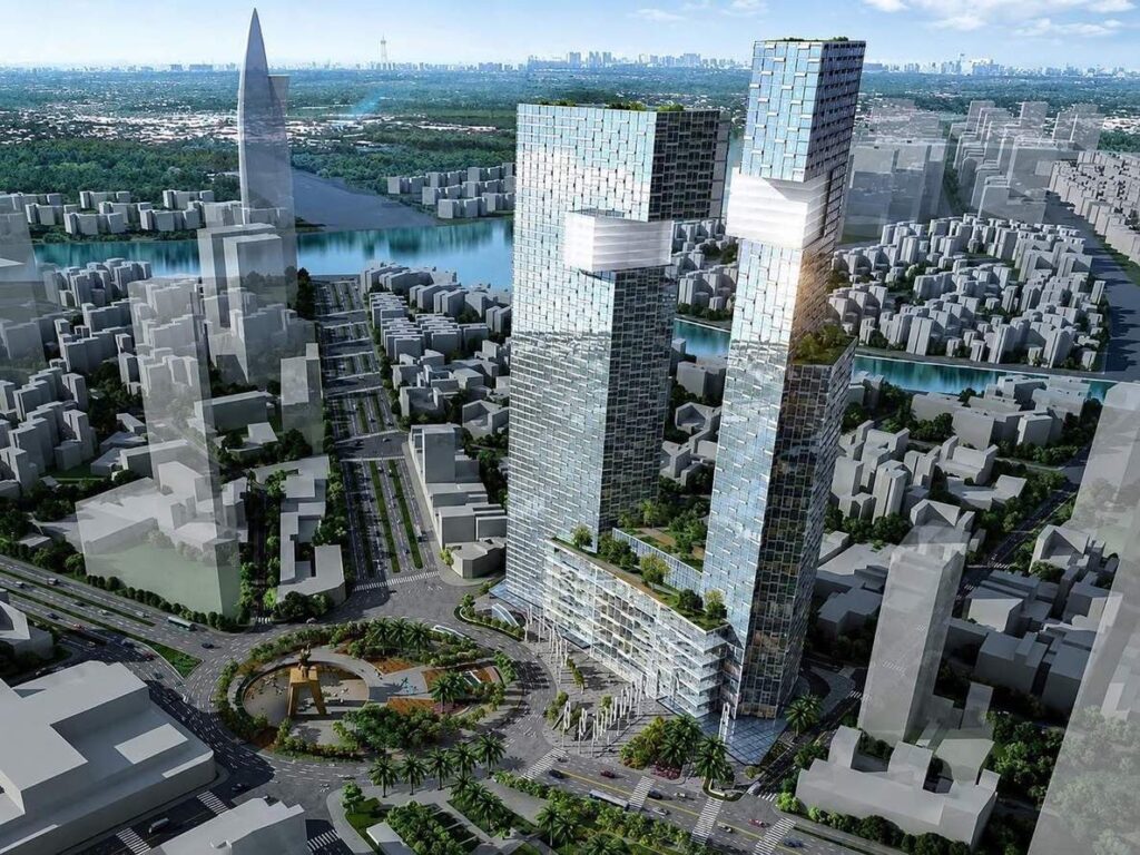 Phối cảnh tháp đôi One Central Saigon siêu sang đối diện chợ Bến Thành Q1 | One Central Saigon twin towers render District 1