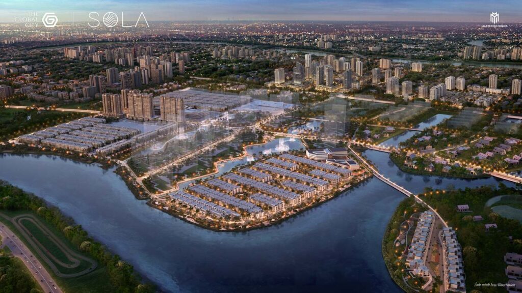 Cảnh quan ven sông Bán đảo Sola The Global City | Sola Peninsula riverfront landscape The Global City