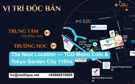 The Nest location TOD featured | Featured vị trí The Nest